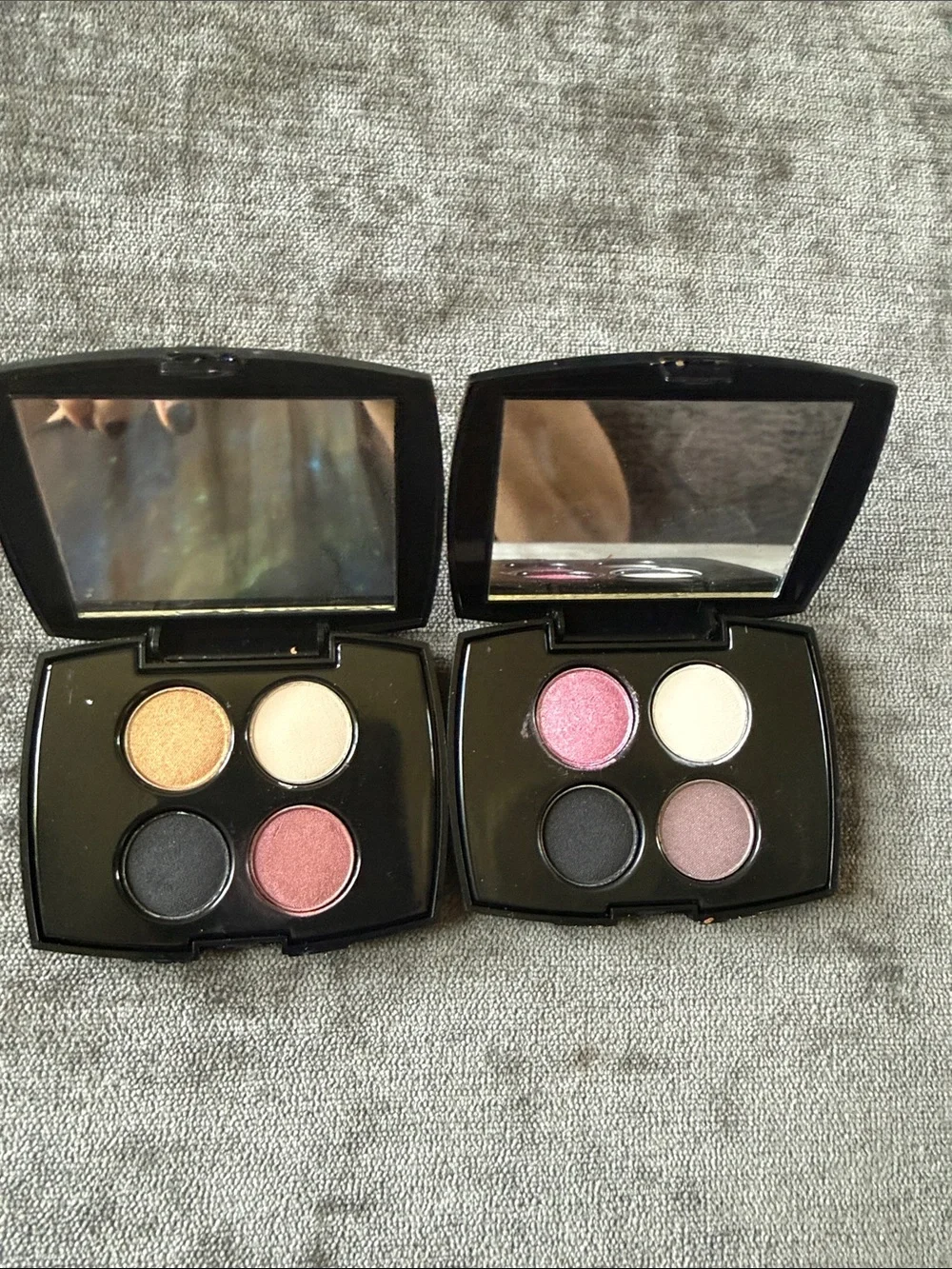 2Boxes Shimmer & Matte Four-Pan Eyeshadow Palette — Pink, Gold, Black, Champagne